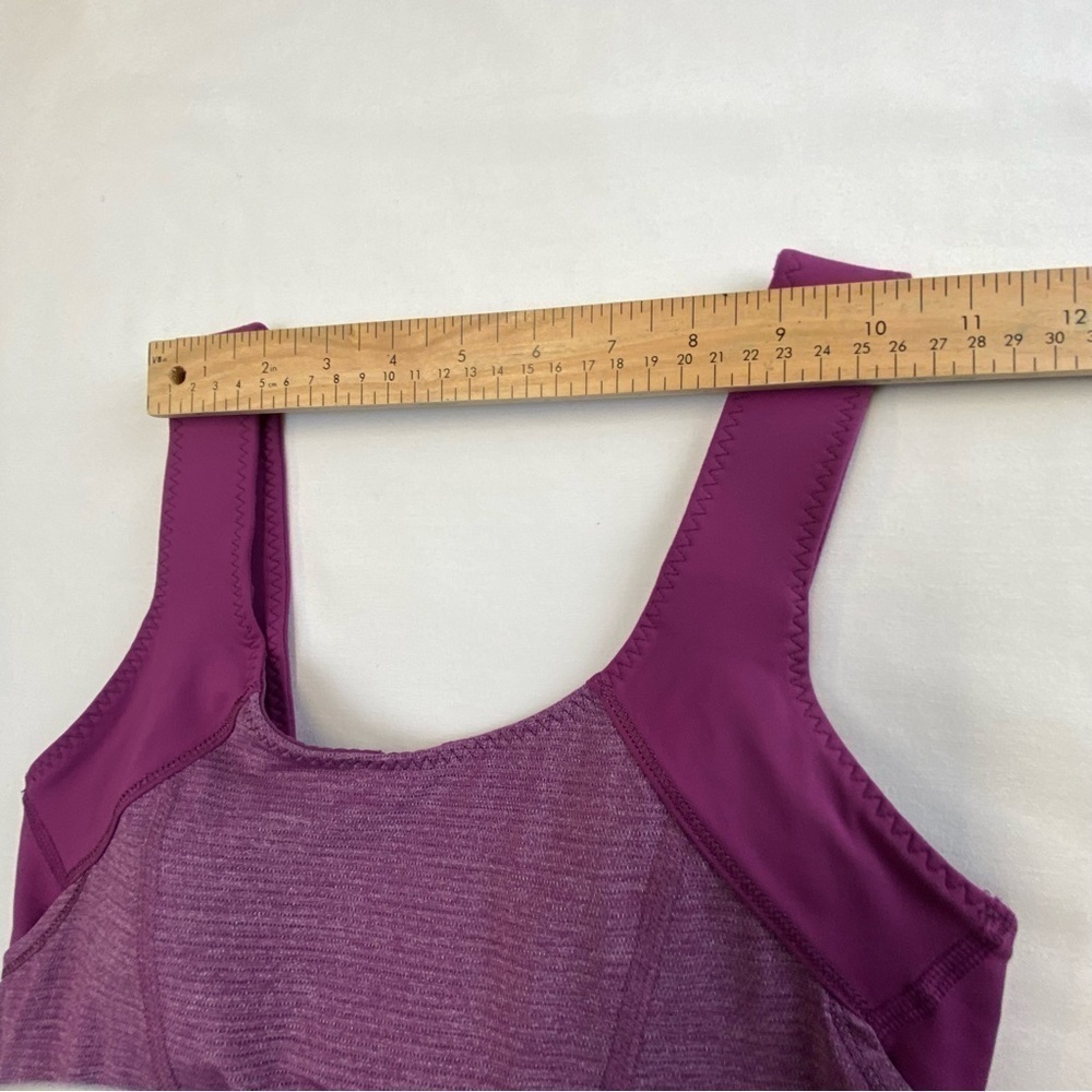 Lululemon Run For Your Life Bra Tank Top Heathered Dew Berry Purple Size 4 - Picture 4 of 12